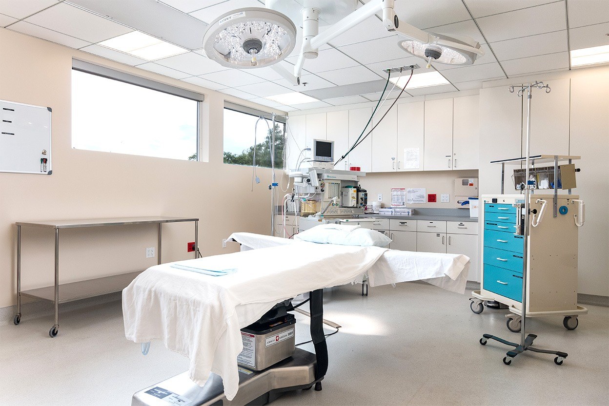 We designed the surgical center’s operating room exclusively for performing...