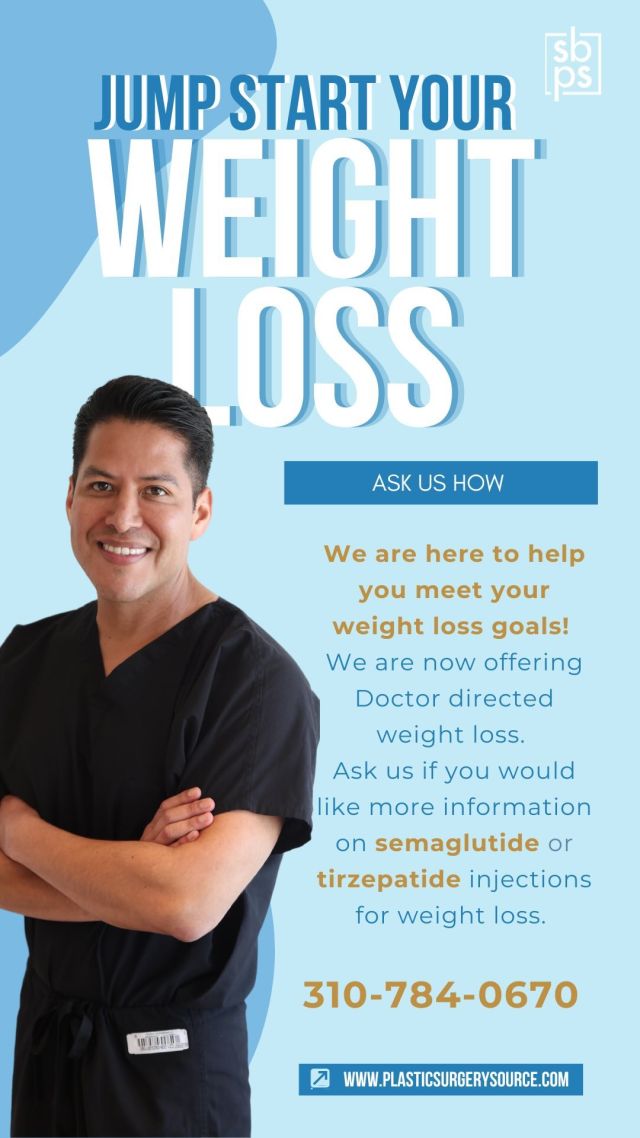 🌟 The 411 on Weight Loss Medications with @dr.j_rendon⁠
⁠
Discover the power of doctor assisted weight loss with South Bay Plastic Surgeons! Our program includes medications like Semaglutide or Tirzepatide which work to slow digestion, curb cravings, and control insulin spikes allowing you to reach your goals! 🌿💪⁠
⁠
Our board-certified plastic surgeons are here to help guide you towards a happier, healthier you! 💥 Click the link in bio or call us at 310-784-0644 to schedule a consultation today! 🚀✨💖⁠
⁠
#soubhbayplasticsurgeons #sbps #weightlossmedication