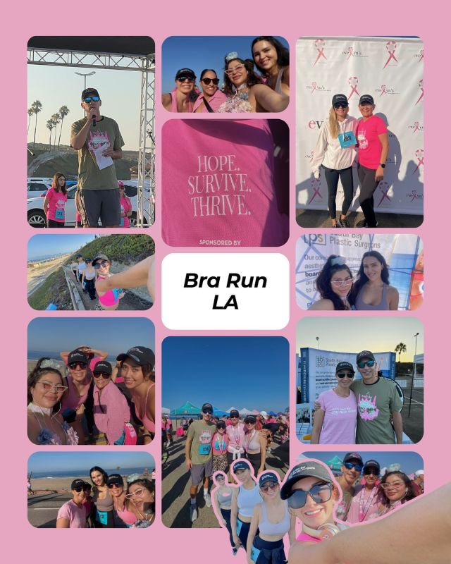 🏃‍♀️💖 South Bay Plastic Surgeons had an incredible time participating in Evelyn’s Bra Run LA! We’ve been proud sponsors since the very beginning, supporting this amazing cause for breast cancer awareness. From lacing up our running shoes to cheering on survivors, we are committed to making a difference in the fight against breast cancer. 🎗️💪⁠ @evelyns_bff 
⁠
Join us in celebrating this event that raises funds, hope, and awareness for the breast cancer community. 💕 #SponsoringSinceDayOne #BreastCancerAwareness #EvelynsBraRun #SouthBayPlasticSurgeons #BreastCancerSupport #RunningForACause #CommunityCare⁠
⁠
www.plasticsurgerysource.com | 310-784-0644